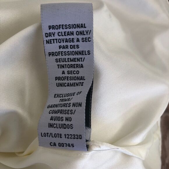 MONIQUE L HUILLIER White Lace Bell-Sleeve Tiered Bridal Party Dress 4P‎ NWT $500 - Picture 16 of 16